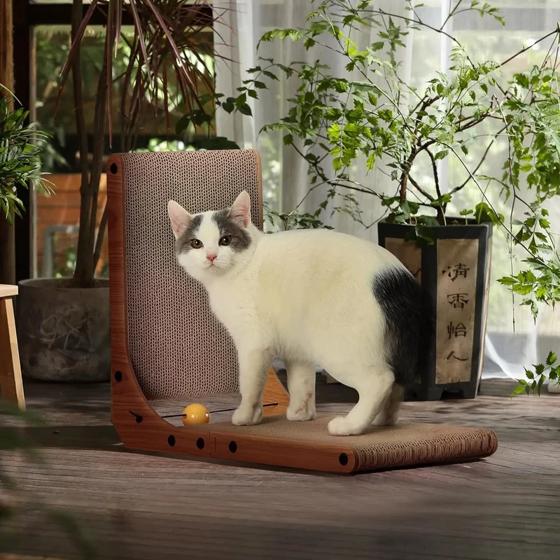 Arranhador / Raspador para gatos em forma de L