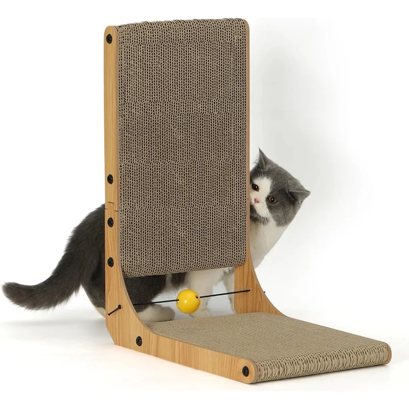 Arranhador / Raspador para gatos em forma de L