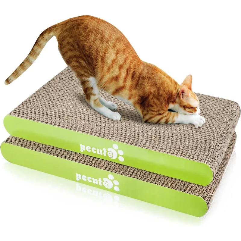 Arranhador para gatos com erva-gateira, tapete arranhador, suporte de bambu natural, com 4 ventosas resistentes e substituíveis
