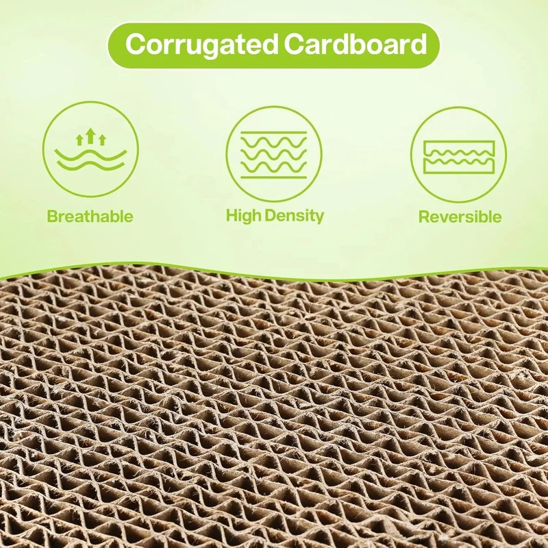 Arranhador para gatos com erva-gateira, tapete arranhador, suporte de bambu natural, com 4 ventosas resistentes e substituíveis