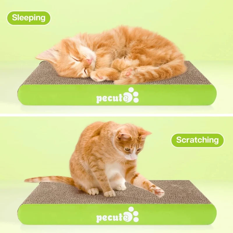 Arranhador para gatos com erva-gateira, tapete arranhador, suporte de bambu natural, com 4 ventosas resistentes e substituíveis