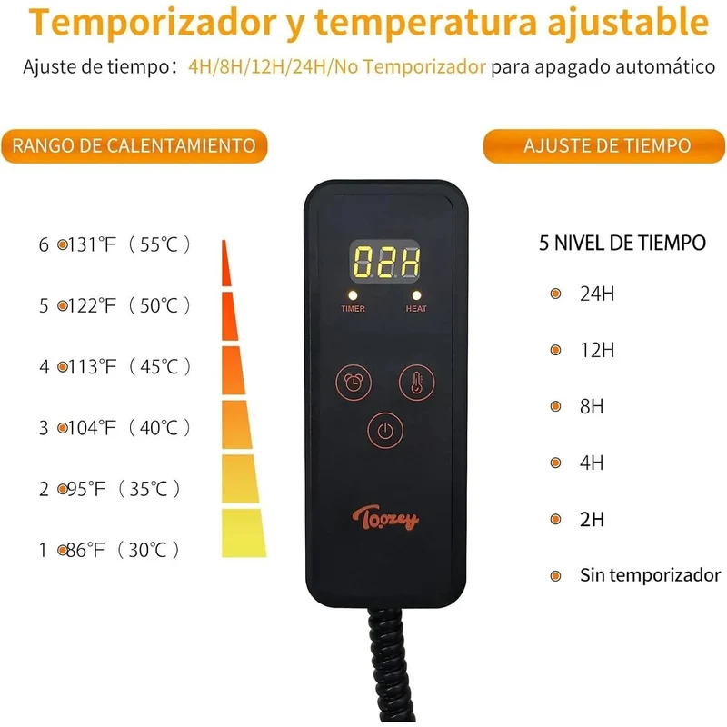 Manta elétrica para cães e gatos, temporizador ajustável, almofada aquecida