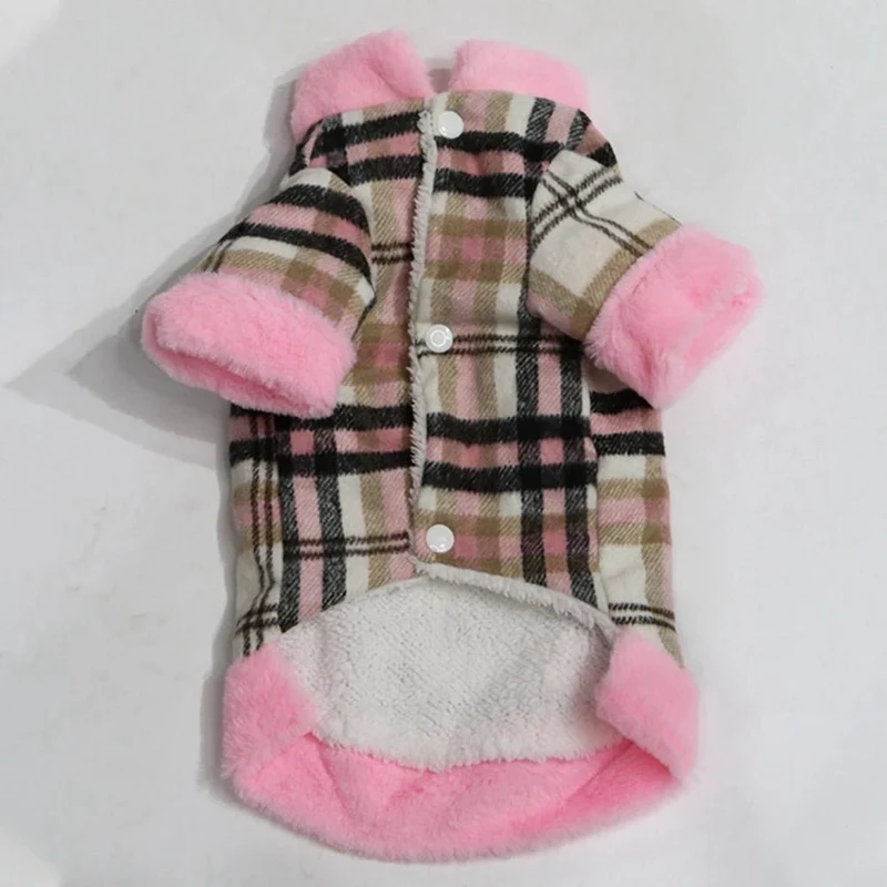 Casaco de Inverno Xadrez para Cães Pequenos