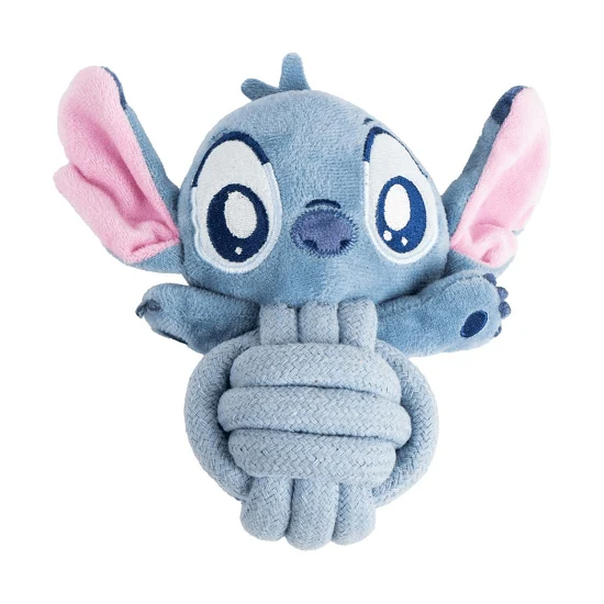 Brinquedo cão 20cm - bola de corda + peluche temático