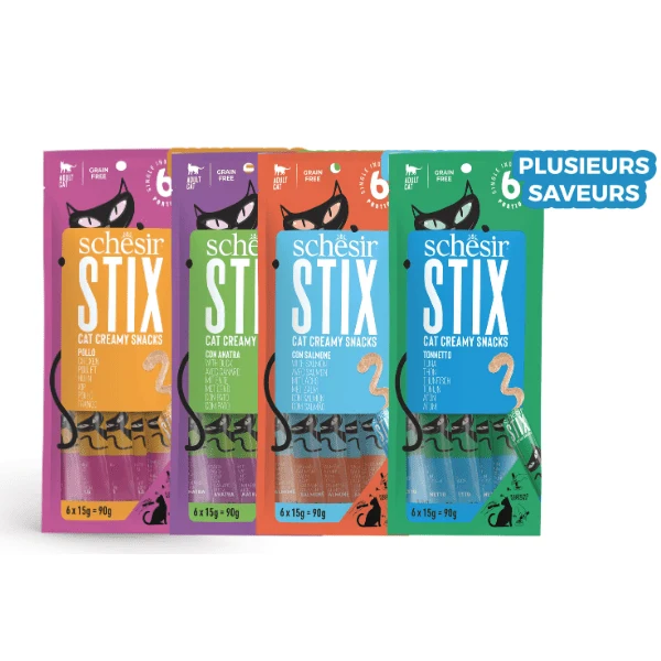 Schesir Stix 6x15g - Puré para gatos/topper