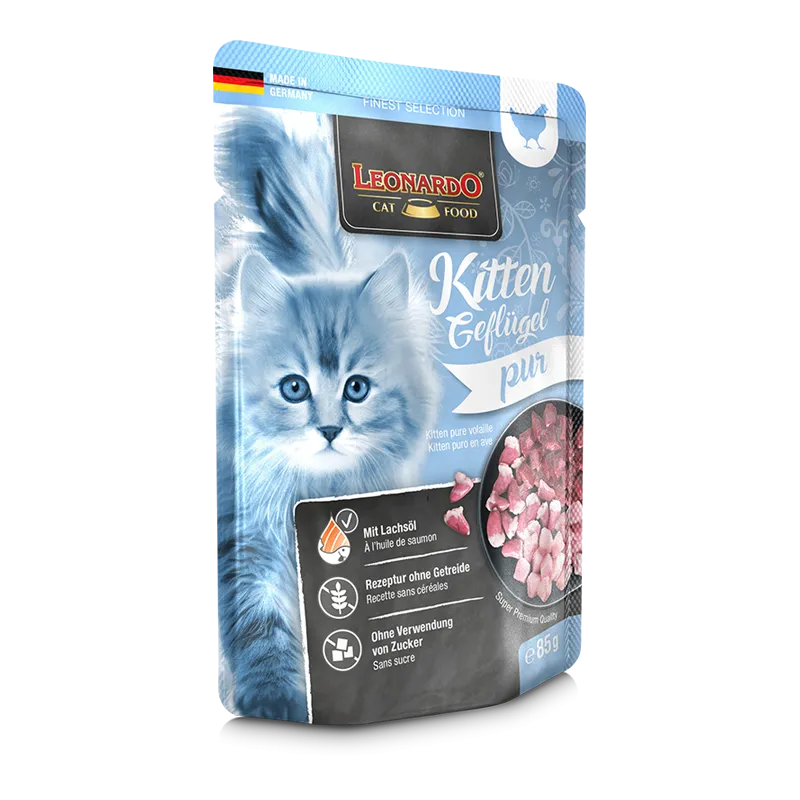 Leonardo Kitten Geflügel pur 85g