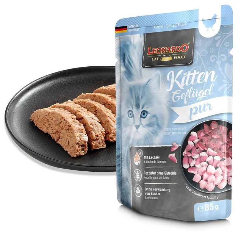 Leonardo Kitten Geflügel pur 85g