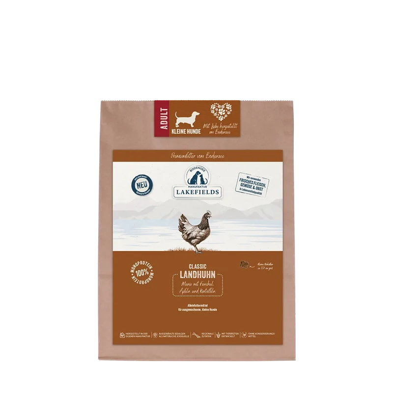 Lakefields Trockenfutter-Menü Huhn Adult, Mini Classic 1kg