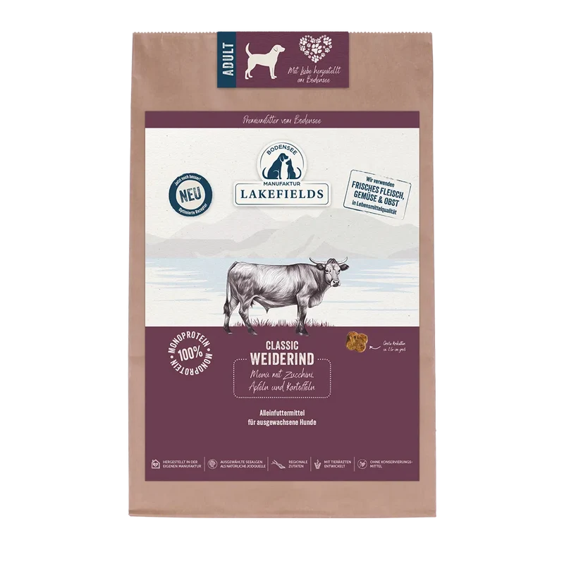 Lakefields Trockenfutter-Menü Rind Adult Classic