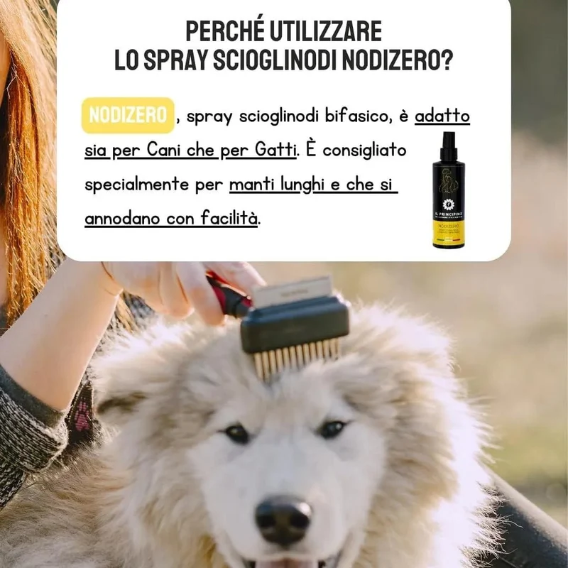 Desembaraçante de nós para cães ou gatos spray instantâneo - ideal para desfazer nós de pelo - evita a formação de nós