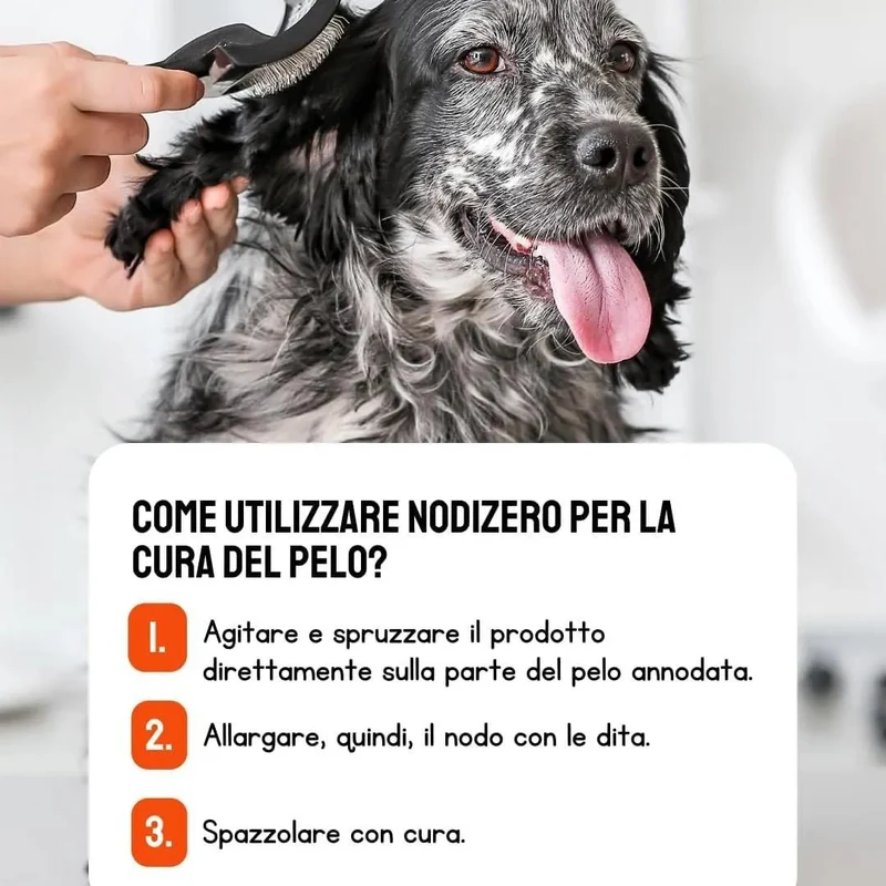 Desembaraçante de nós para cães ou gatos spray instantâneo - ideal para desfazer nós de pelo - evita a formação de nós