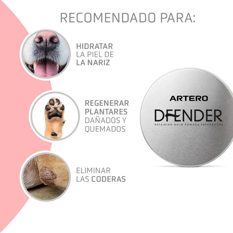 ARTERO Dfender. A solução para almofadas das patas danificadas e narizes rachados em cães