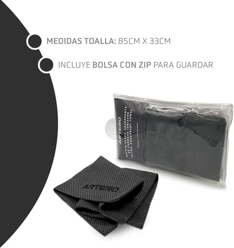 Artero Toalha ultra absorvente para cães ionizada e de carbono. Reduz o tempo de secagem em 60%