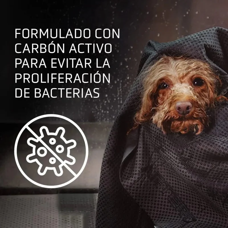 Artero Toalha ultra absorvente para cães ionizada e de carbono. Reduz o tempo de secagem em 60%