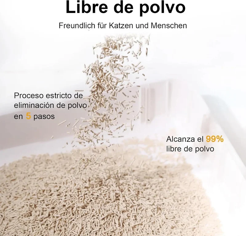FUKUMARU Areia de tofu MILHO para gatos - areia aglomerante para gatos, mistura de pellets de milho, livre de pó e fácil de aglomerar, controlo de odores, pode ser descartado na sanita