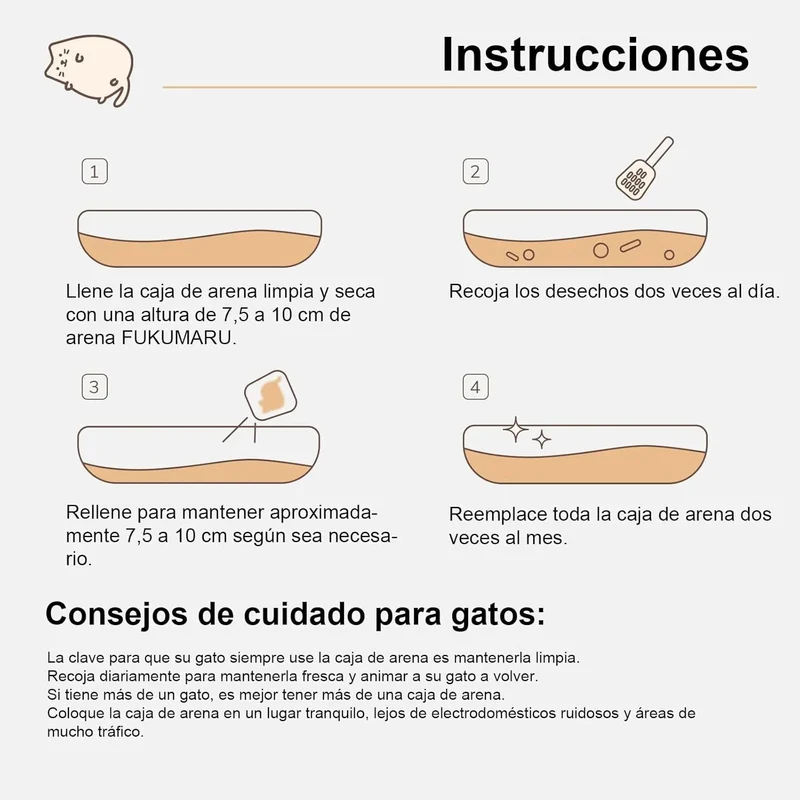 FUKUMARU Areia de tofu MILHO para gatos - areia aglomerante para gatos, mistura de pellets de milho, livre de pó e fácil de aglomerar, controlo de odores, pode ser descartado na sanita