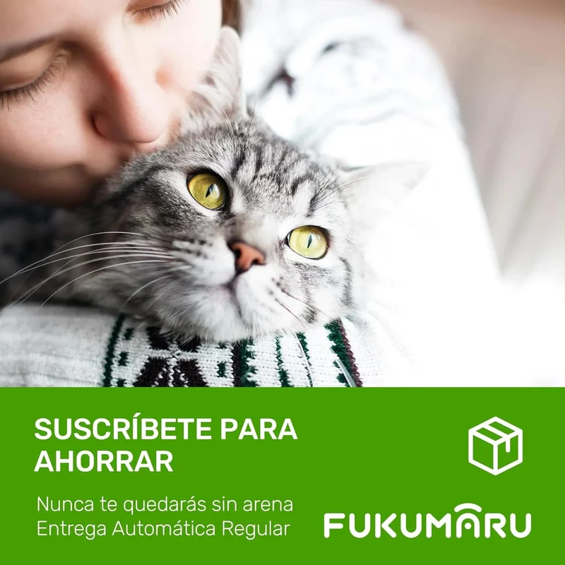 FUKUMARU Areia de tofu CHÁ VERDE para gatos - areia aglomerante para gatos, controlo de odores com aroma de chá verde, livre de pó e fácil de aglomerar, descartável em casa de banho
