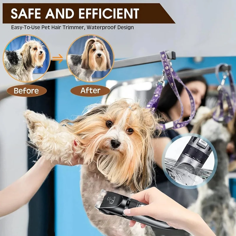 Máquina profissional de cortar pelo a cães | corta-pelos para animais | corta-pelos de baixo ruído e carregamento rápido