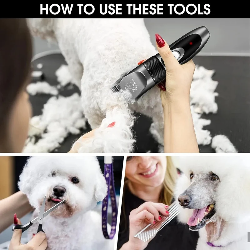 Máquina profissional de cortar pelo a cães | corta-pelos para animais | corta-pelos de baixo ruído e carregamento rápido