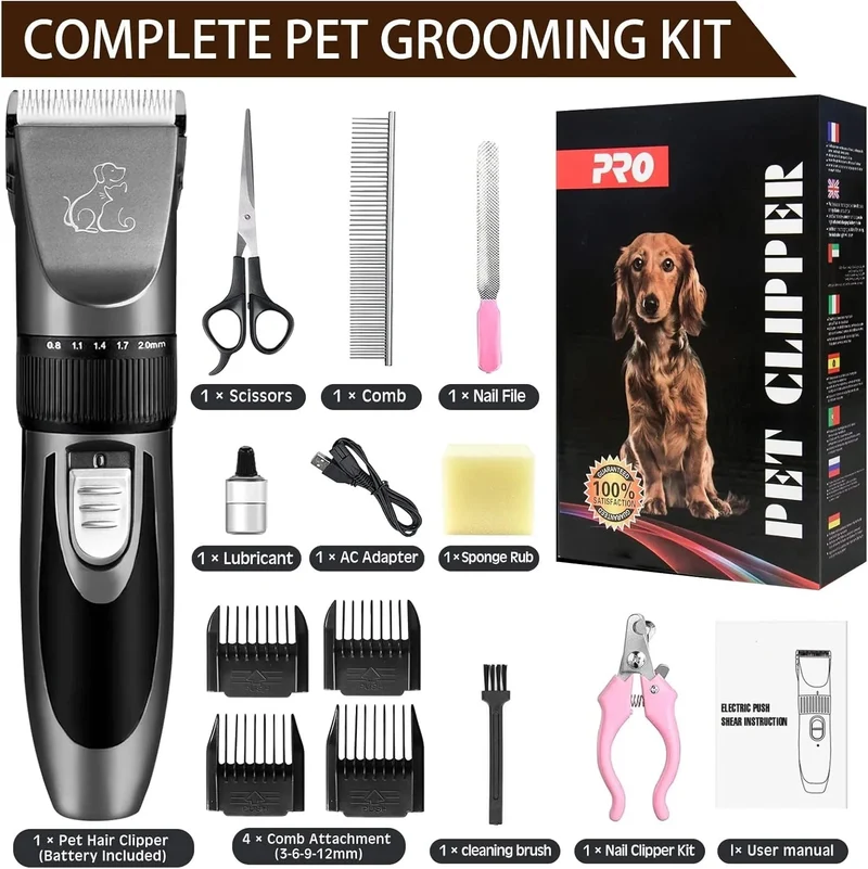 Máquina profissional de cortar pelo a cães | corta-pelos para animais | corta-pelos de baixo ruído e carregamento rápido