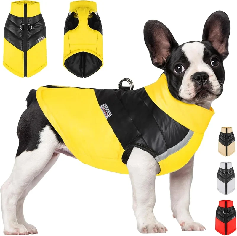 Casaco para cães à prova de água, casaco quente de inverno para cães pequenos, médios, para clima frio