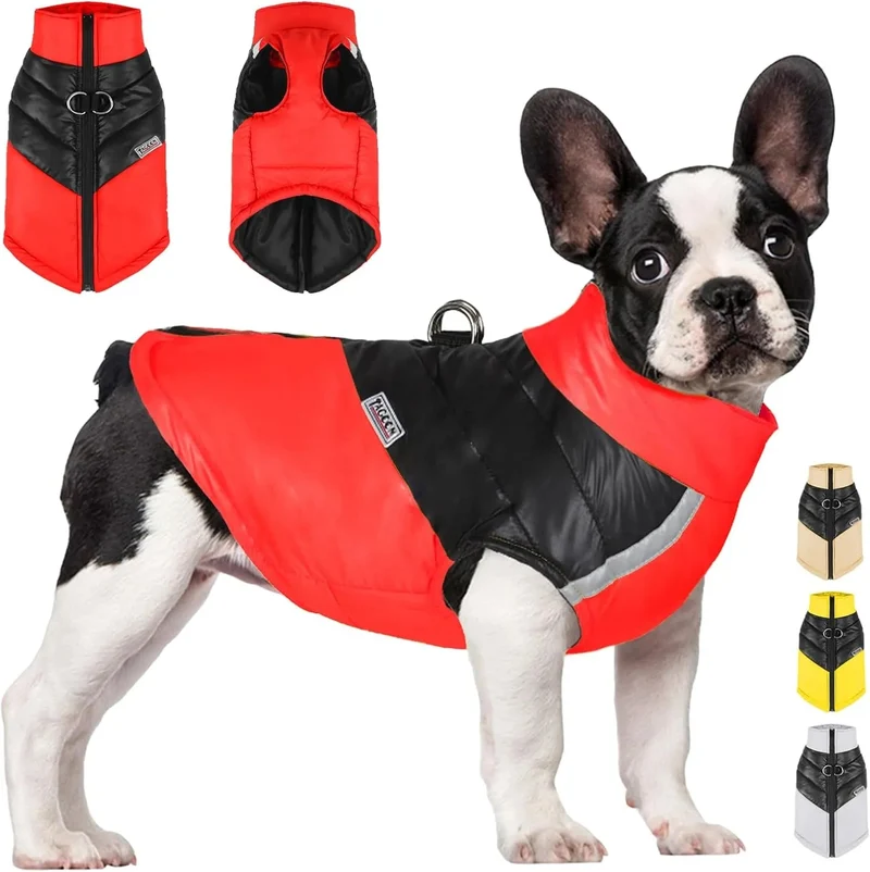 Casaco para cães à prova de água, casaco quente de inverno para cães pequenos, médios, para clima frio