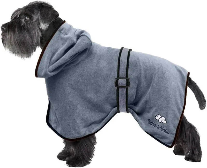 Roupão de banho para cão em microfibra absorvente - toalha para cães para secagem após o banho ou a caminhada debaixo da chuva