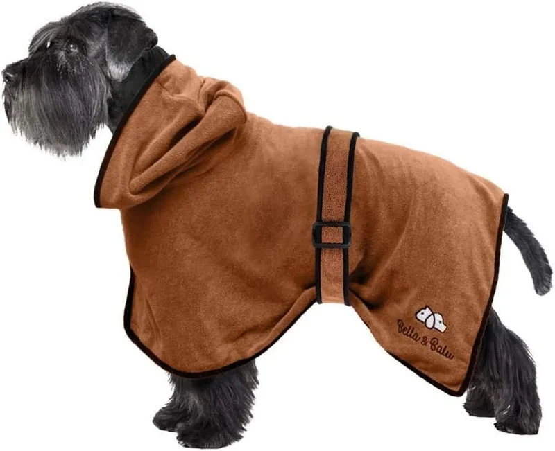 Roupão de banho para cão em microfibra absorvente - toalha para cães para secagem após o banho ou a caminhada debaixo da chuva