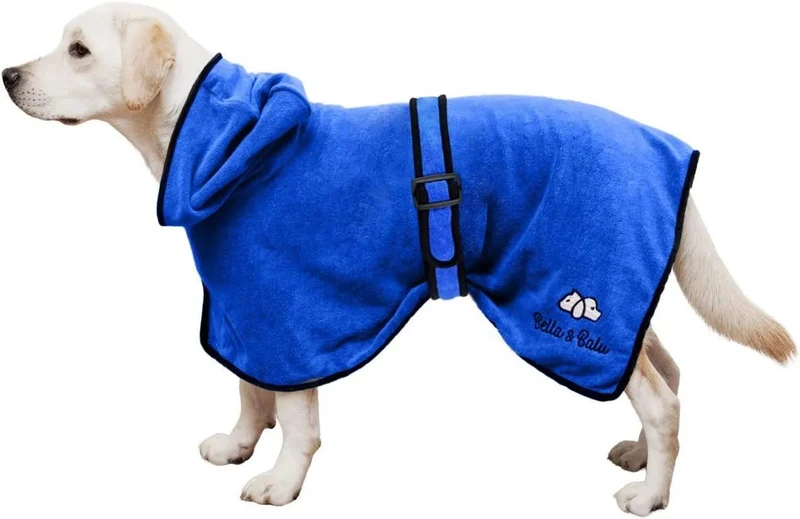 Roupão de banho para cão em microfibra absorvente - toalha para cães para secagem após o banho ou a caminhada debaixo da chuva