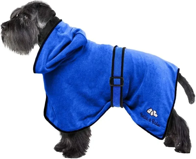 Roupão de banho para cão em microfibra absorvente - toalha para cães para secagem após o banho ou a caminhada debaixo da chuva