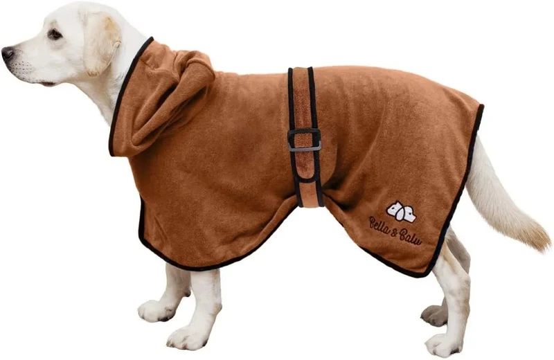 Roupão de banho para cão em microfibra absorvente - toalha para cães para secagem após o banho ou a caminhada debaixo da chuva