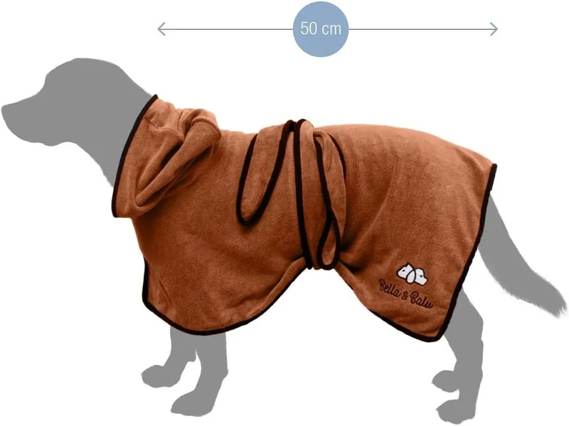 Roupão de banho para cão em microfibra absorvente - toalha para cães para secagem após o banho ou a caminhada debaixo da chuva