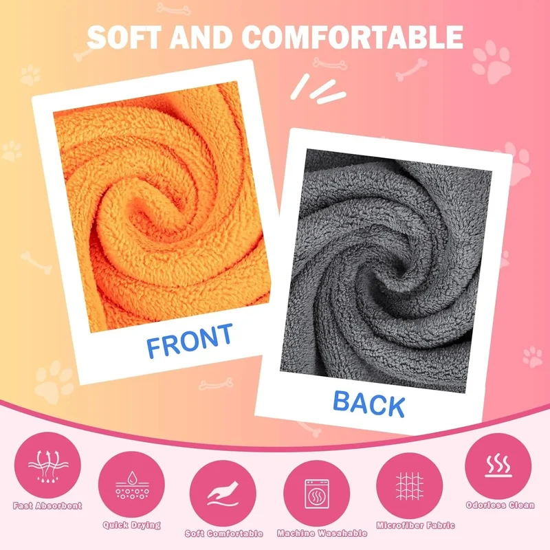 3 toalhas de secagem para cães, toalhas de banho super absorventes, toalhas de banho de secagem rápida para cachorros e gatos