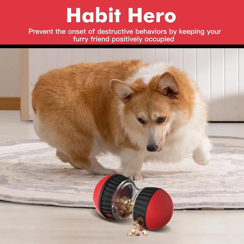 Brinquedo interativo para cães, quebra-cabeças com dispensador de biscoitos, brinquedo duradouro para cães pequenos/médios/grandes