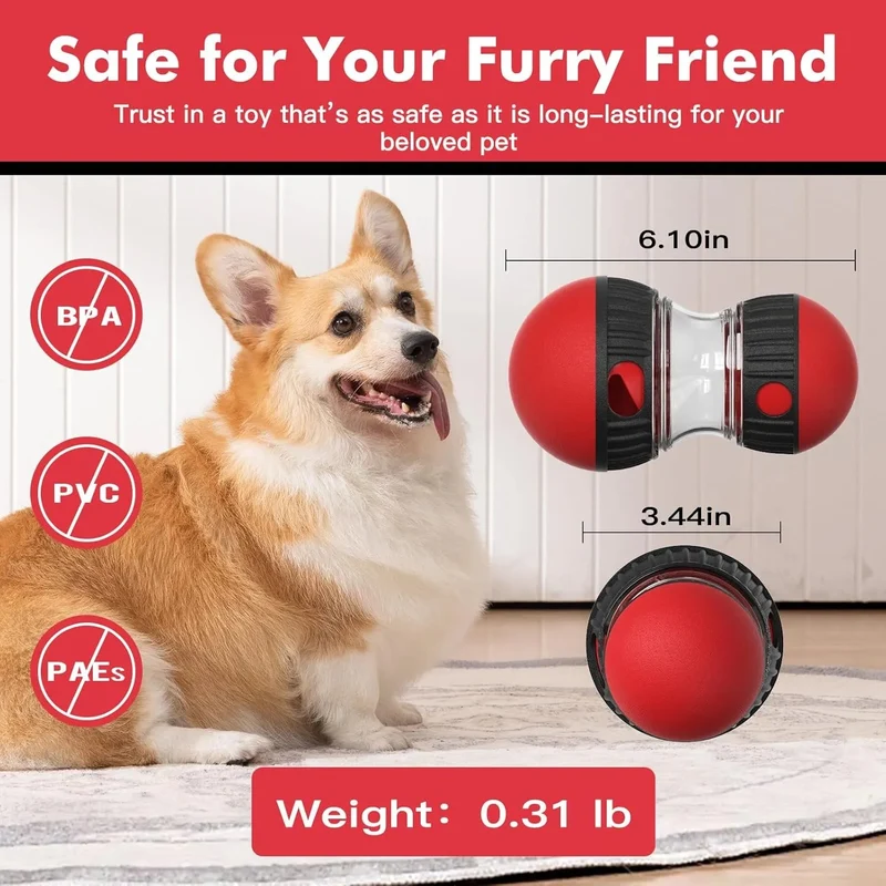 Brinquedo interativo para cães, quebra-cabeças com dispensador de biscoitos, brinquedo duradouro para cães pequenos/médios/grandes