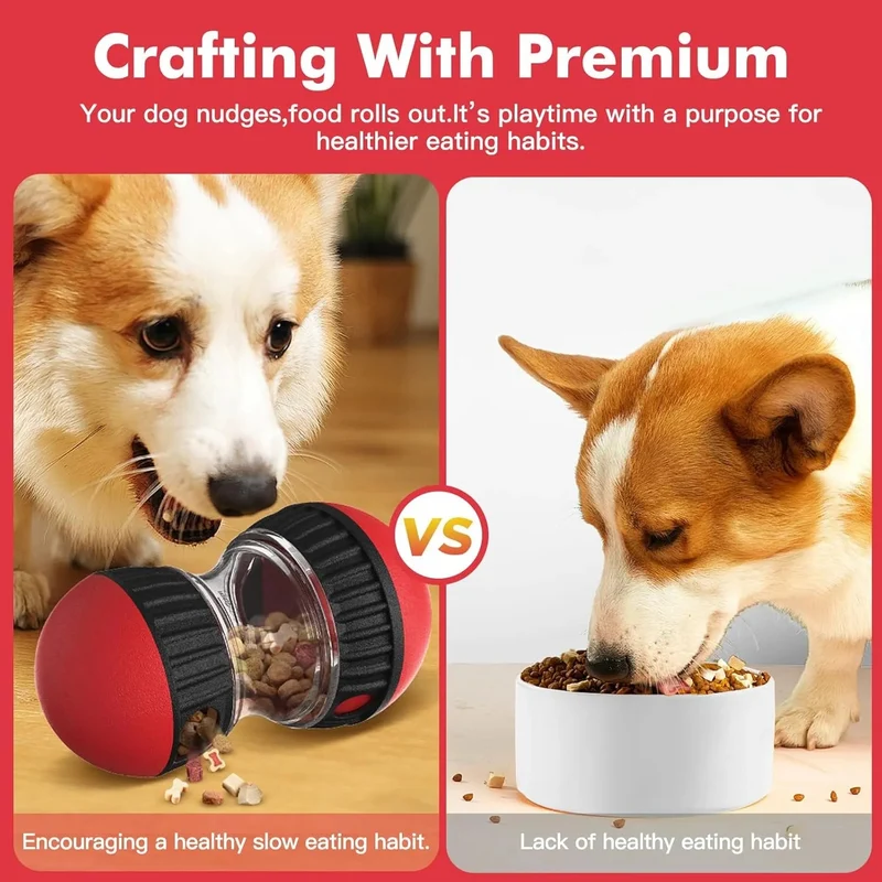 Brinquedo interativo para cães, quebra-cabeças com dispensador de biscoitos, brinquedo duradouro para cães pequenos/médios/grandes