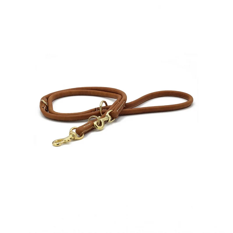 Lederleine Rund Gold