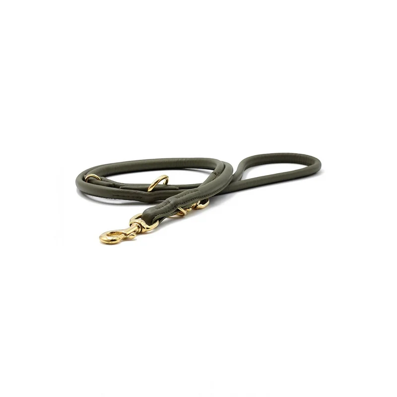 Lederleine Rund Gold