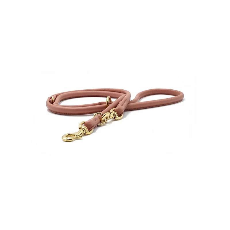 Lederleine Rund Gold