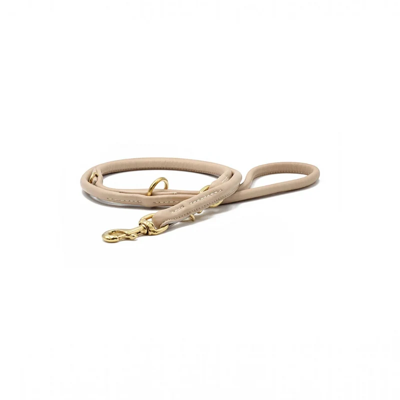 Lederleine Rund Gold