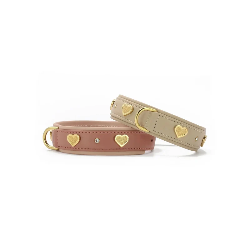 Lederhalsband Golden Herz