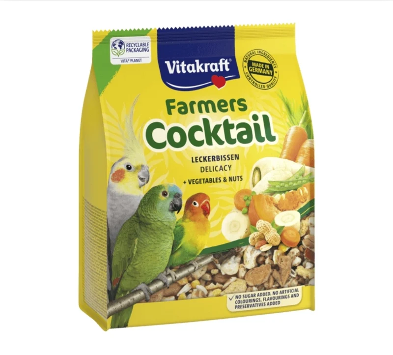 Bauerncocktail für Großsittiche und (Unzertrennliche) Papageien