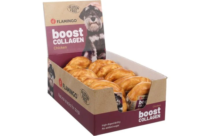 Snack-Boost-Ring mit Hühnerkollagen 75 Gramm // 10 cm – Flamingo