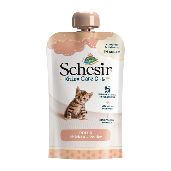 SCHESIR GATINHOS SAQUETA KITTEN FRANGO 0-6 Meses 20X150G