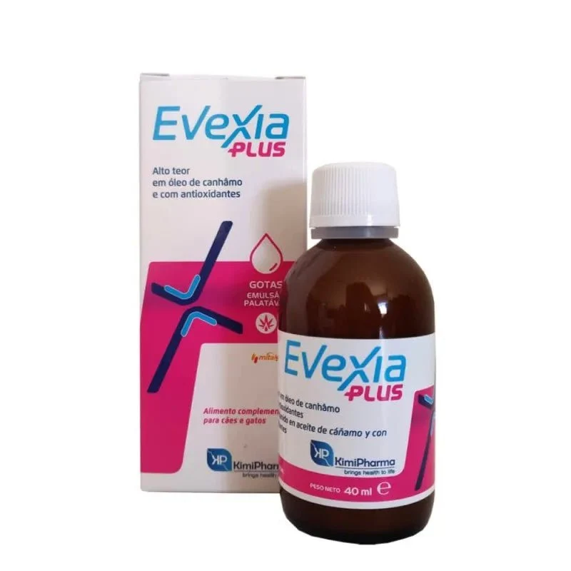 Evexia Plus Gotas 40ml | CBD e Boswellia para Cães e Gatos