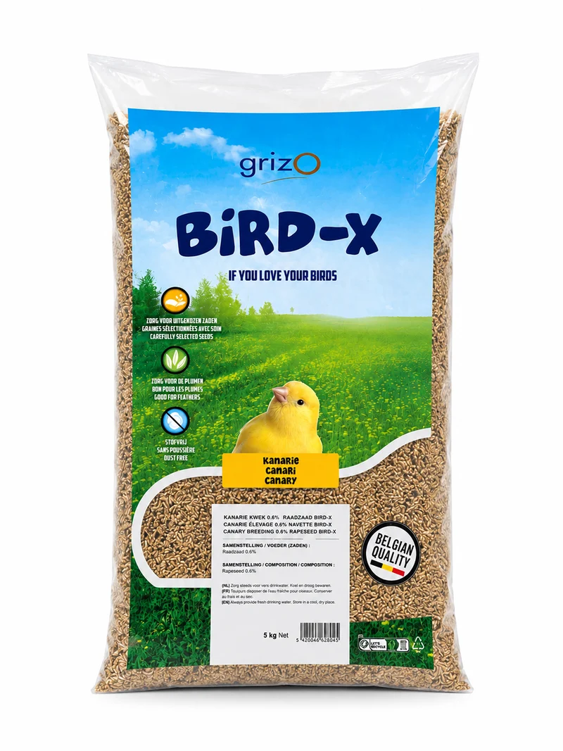 Bird-X Kanarienvogelzucht weiße Perilla (0,6 % Raps) 5 kg (selbstverpackt)