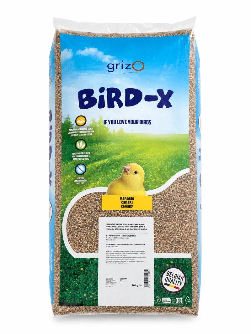 Bird-X Kanarienvogelzucht Weiße Perilla (0,6 % Raps) 20 kg