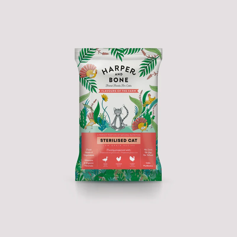 Muestra Sterilised cat Flavours of the farm 70g