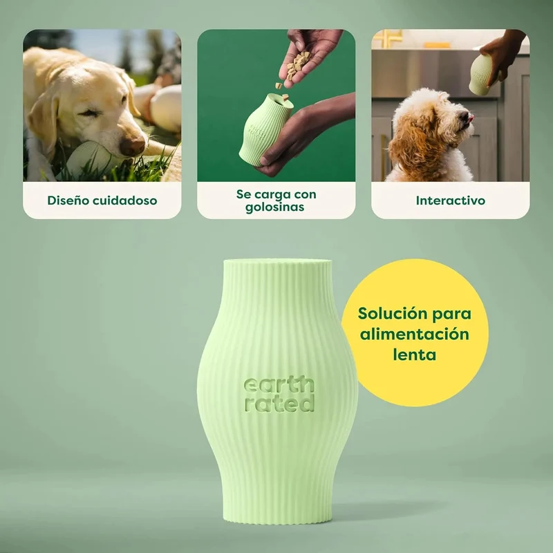 Brinquedo dispensador de guloseimas para cães, brinquedo de enriquecimento para cães adultos e cachorros, adequado para máquina de lavar louça e congelador