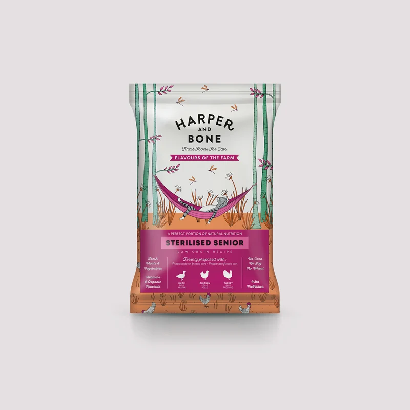 Muestra Sterilized Senior cat Flavours of the farm 70g